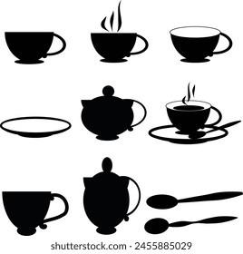 Tea cup set coffee cup tea pot tea spoon