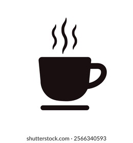 Tea Cup Silhouette, Simple and Elegant.