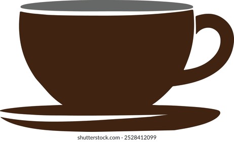 Tea Cup Silhouette Vector Art illustration