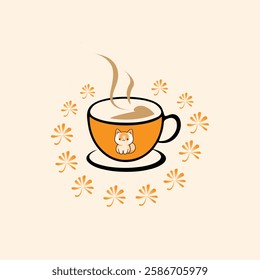 Tea cup Silhouette Vector Art Icons Image.