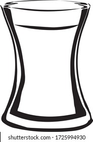 vectores de taza de té y de silueta de té en blanco y negro, dibujo