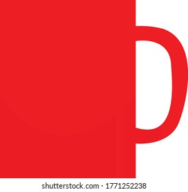 tea cup simple clip art vector illustration