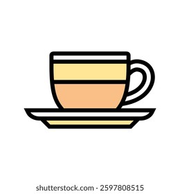 tea cup slow living color icon vector. tea cup slow living sign. isolated symbol illustration