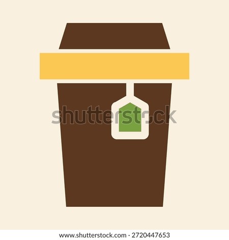 Tea cup smart trendy colorful vector superb design useful Illustration colorful background.eps