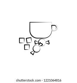 Tea cup, sugar icon