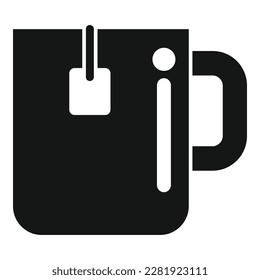 Tea cup support icon simple vector. Office service. Help personal
