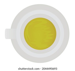 Tea cup top view. vector