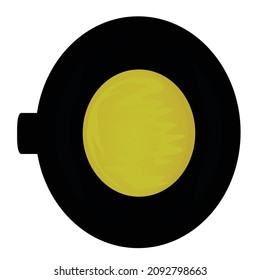 Tea cup top view. vector