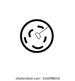 Tea in cup - tribal style symbol, minimal abstract line art icon. Can be used for fluent design poster, tattoo concept, electronic music technology cover, flyer, logo, t-shirt print.