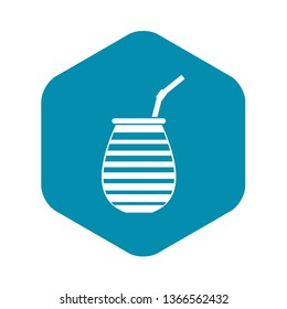 Tea cup used mate or terere in Argentina icon. Simple illustration of tea cup used mate or terere in Argentina vector icon for web