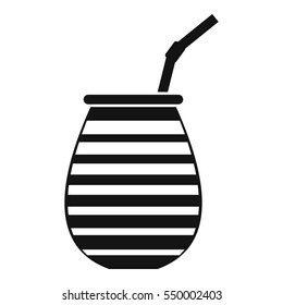 Tea cup used mate or terere in Argentina icon. Simple illustration of tea cup used mate or terere in Argentina vector icon for web