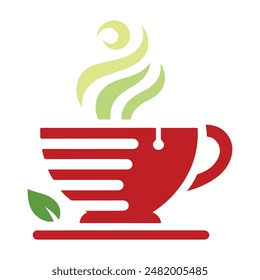 Tea cup vector art illustration 