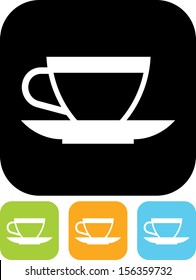 Tea cup vector icon 