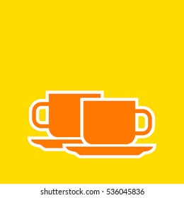 Tea cup vector icon 