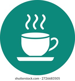 Ilustração do design do ícone do vetor da taça de chá
