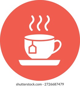 Ilustração do design do ícone do vetor da taça de chá