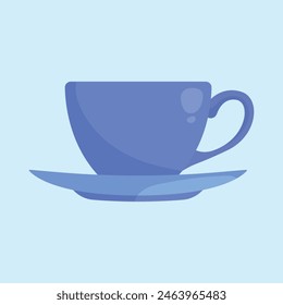 Tea cup vector icon. Hot tea breakfast vector illustration. cup of tea icon