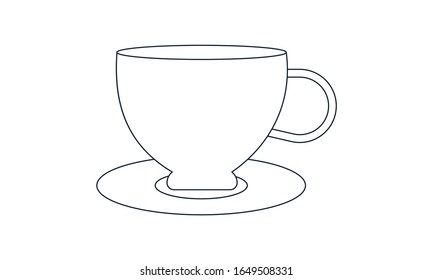 Teebecher Vektorillustration Symbol, Illustrations-Logo-Vorlage im trendigen Stil. Kann für viele Zwecke verwendet werden.