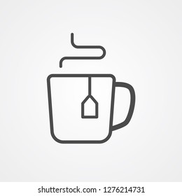 Tea cup vector icon sign symbol