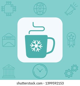 Tea cup vector icon sign symbol