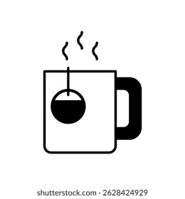 Tea Cup Vector icon stock illustration