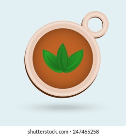 Tea cup. Vector illustration.