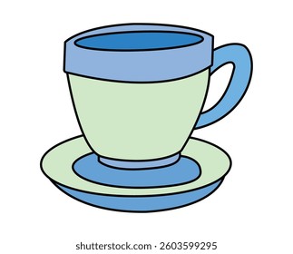 A tea cup vector illustration