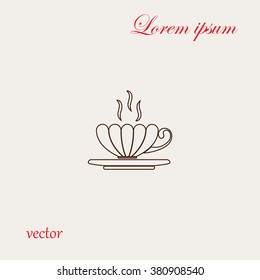 Tea cup vector illustration