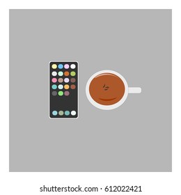 Tea cup. Vector illustration