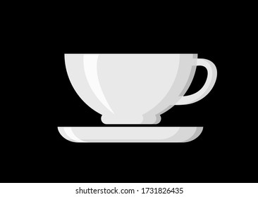 Ilustración vectorial de taza de té.  Ilustración vectorial de la taza de té de China.  