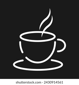 Tea cup. Vector illustration for web, business. Logo concept. Abstract cup.