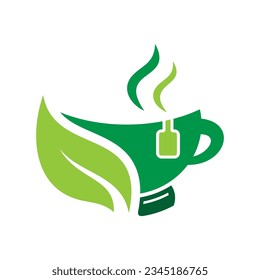 Tea Cup Vector Logo Design Template