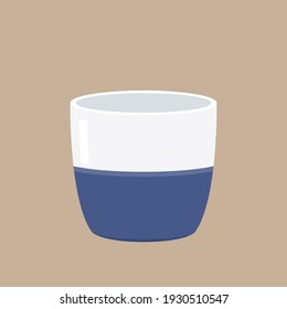 Tea cup vector. Matcha cup. white background. symbol.