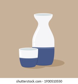 Tea cup vector. Matcha cup. white background. symbol.