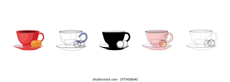 tea cup vector type icon