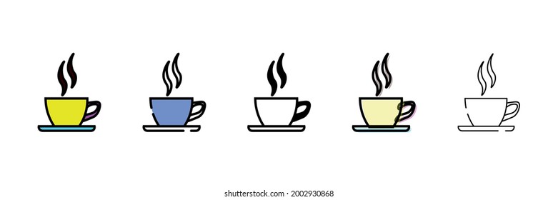 tea cup vector type icon