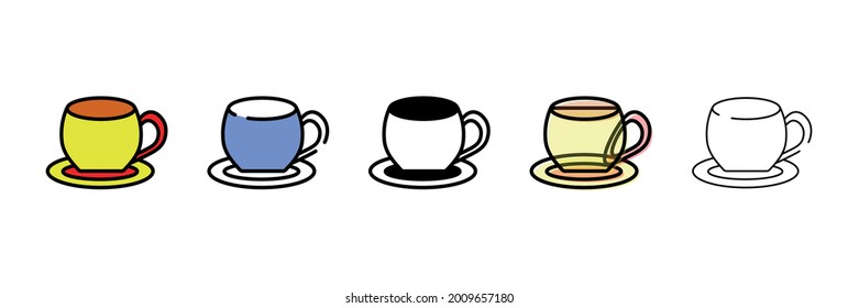 tea cup vector type icon