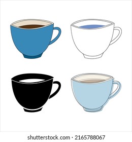 tea cup vector type icon