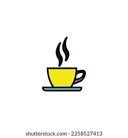 tea cup vector type icon