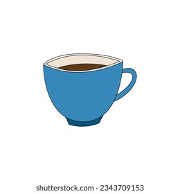 tea cup vector type icon