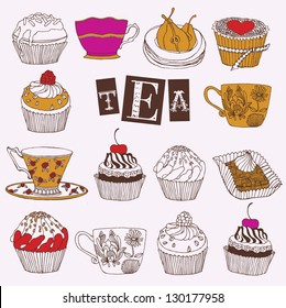 Tea and cupcakes card