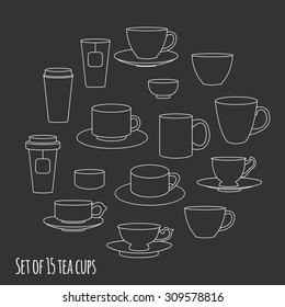 Tea cups collection