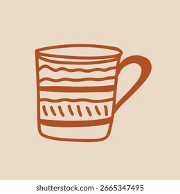 Tea Cups Linha Coleção Desenho Esboço