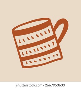 Tazas de té Línea de Colección Dibujo Bosquejo	
