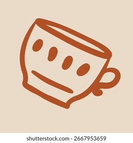 Tea Cups Linha Coleção Desenho Esboço	
