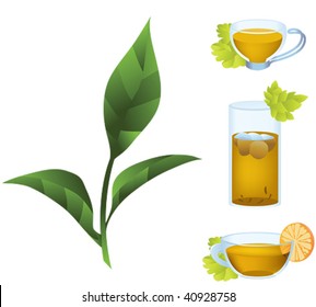 tea cups with herbal tea