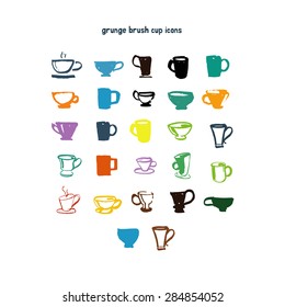 Tea cups set illustration