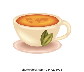 Tea Day Cup Isoliertes Design