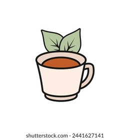 Tea Day Retro Style Element Vector Design