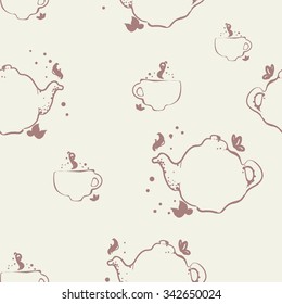 Tea Days. Seamless background for your presentation, menu or card